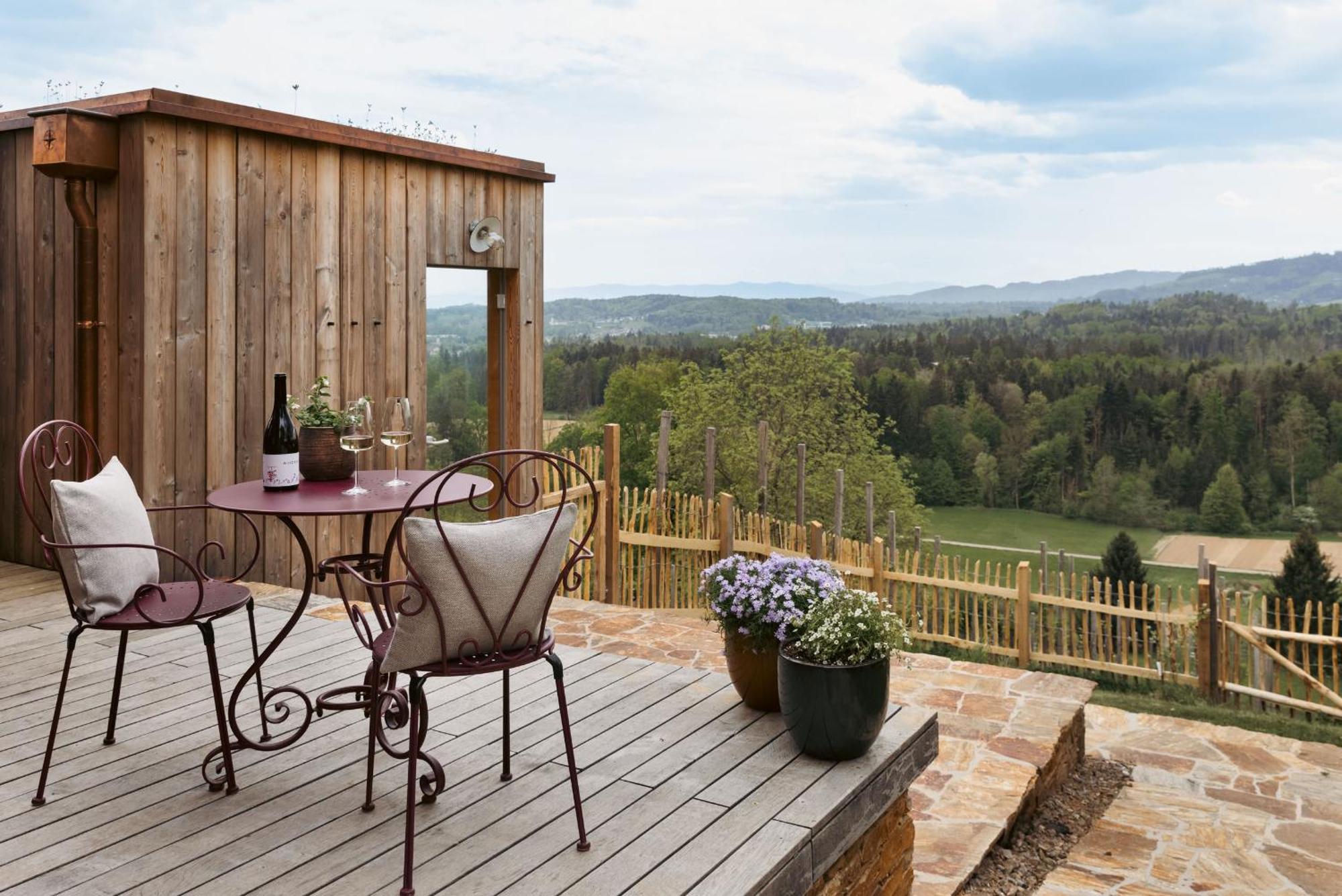 Am Wildbachberg - Luxus Ferienhaeuser Mit Infinitypool, Privatsauna Und Weinkeller 德意志兰茨贝格 外观 照片
